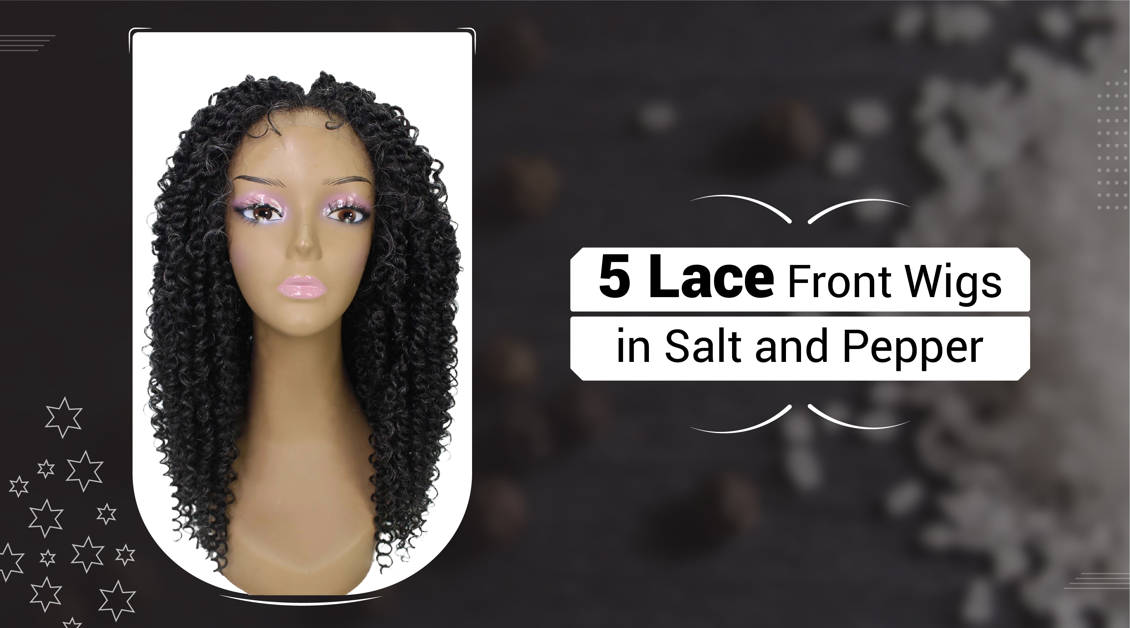 5 Lace Front Wigs in Salt and Pepper