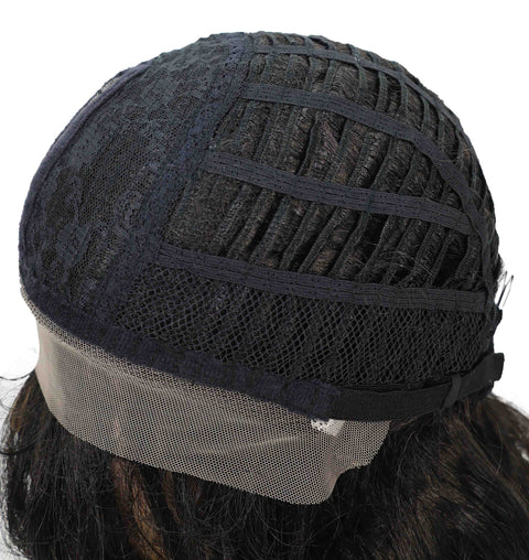 Ginna Mid-Length Wavy 13.5 inch Wig Natural-Looking Waves with Defined Center Part