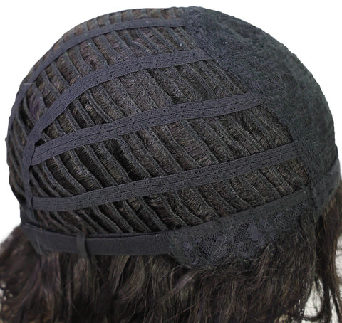 Esela Shoulder-Length Soft Flowing Waves with Natural Volume Human Hair Blend Wig