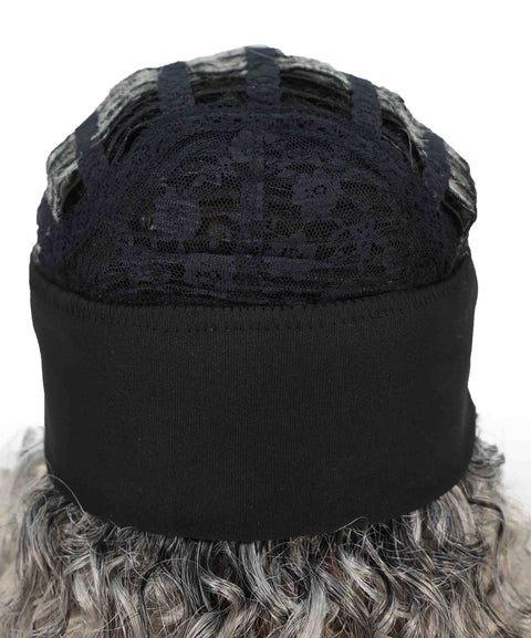 Oluchi Natural Texture Synthetic Shoulder Length Curly Half Wig with Hairband