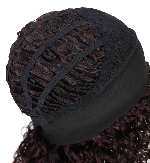 Binta 15.5 in Slip-On Afro-Style Half Wig with Voluminous Curls