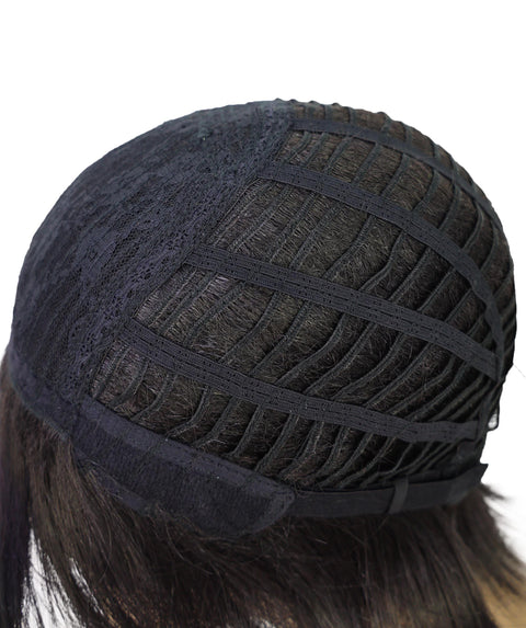 Kettcia Sleek Layered Cut with Face-Framing Style Straight Short Bob Wig