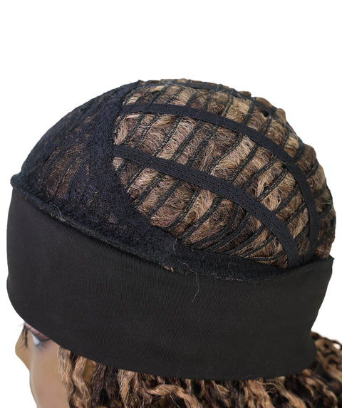 Zoraida Shoulder-length Slip-On Curly Half Wig with Layered Twist Spiral Curls