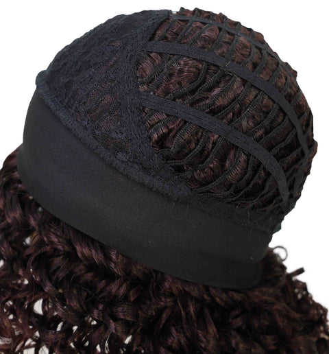 Binta 15.5 in Slip-On Afro-Style Half Wig with Voluminous Curls