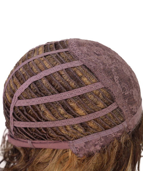 Esela Shoulder-Length Soft Flowing Waves with Natural Volume Human Hair Blend Wig