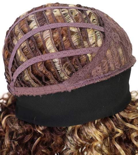 Binta 15.5 in Slip-On Afro-Style Half Wig with Voluminous Curls