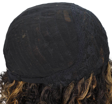 Ebonee Curly Bob Wig Collar-Length Curls and Hand-Braided Box Braids