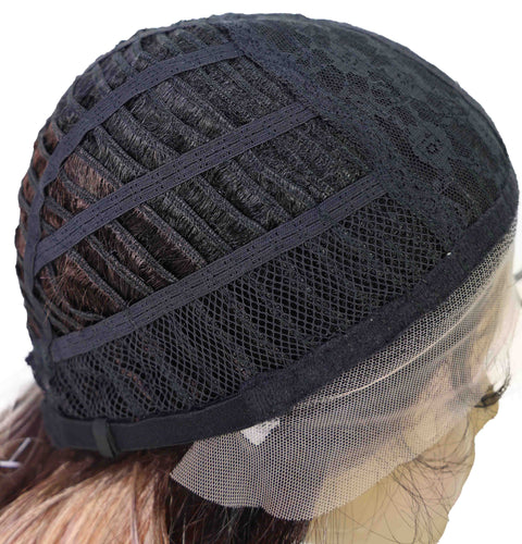 Ginna Mid-Length Wavy 13.5 inch Wig Natural-Looking Waves with Defined Center Part