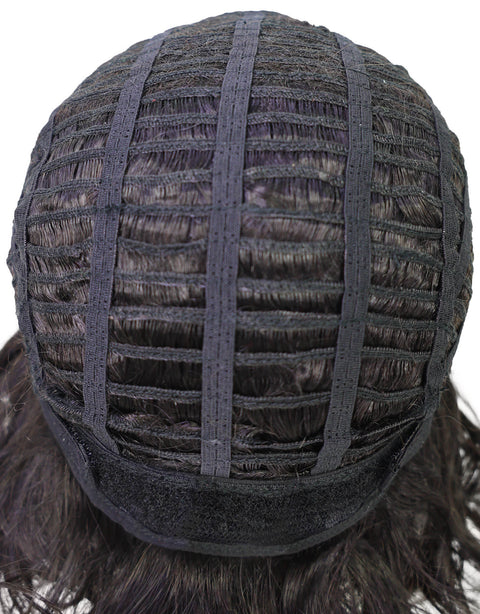 Esela Shoulder-Length Soft Flowing Waves with Natural Volume Human Hair Blend Wig