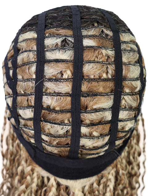 Merlene Shoulder-Length full wig Braided Curly with Box Braid Texture Bob Wig