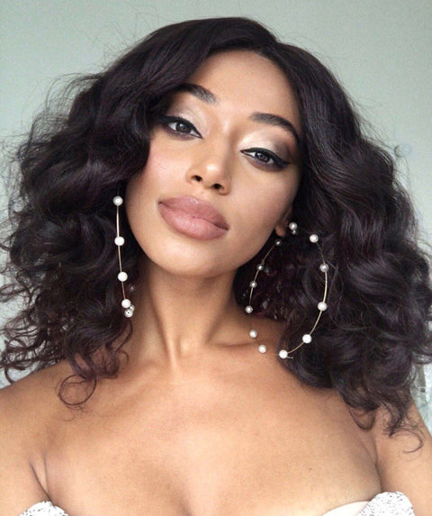 Mariah Deep Red Over Medium Red Curly Lace Front Wig