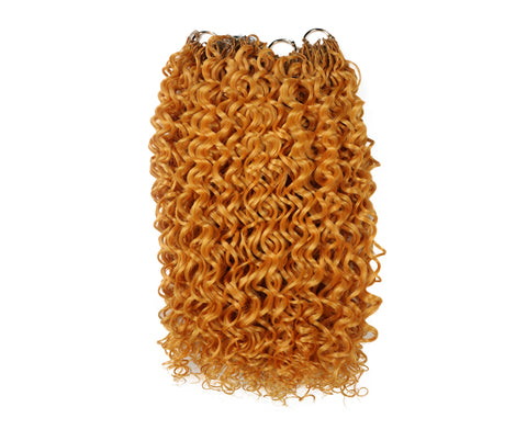 LUXLUXE Water Curl Synthetic Crochet Hair Extensions – Available in 14"  78g 18" 100g & 22" 120g Pre Separated 100 Strands Feather Hairpiece for Natural Bouncy Curls