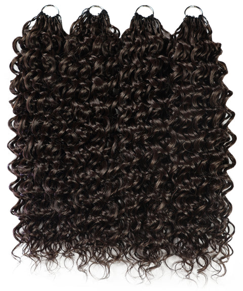 LUXLUXE Dominican Synthetic Crochet Hair Extensions – 14" 85g, 18" 110g, 22" 132g Pre Separated 100 Strands Feather Curly Hairpiece