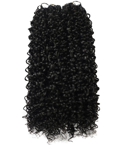 LUXLUXE Water Curl Synthetic Crochet Hair Extensions – Available in 14"  78g 18" 100g & 22" 120g Pre Separated 100 Strands Feather Hairpiece for Natural Bouncy Curls
