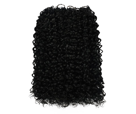 LUXLUXE Water Curl Synthetic Crochet Hair Extensions – Available in 14"  78g 18" 100g & 22" 120g Pre Separated 100 Strands Feather Hairpiece for Natural Bouncy Curls