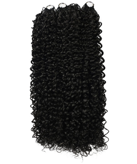 LUXLUXE Water Curl Synthetic Crochet Hair Extensions – Available in 14"  78g 18" 100g & 22" 120g Pre Separated 100 Strands Feather Hairpiece for Natural Bouncy Curls