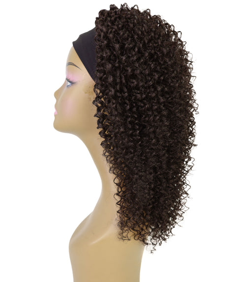 Zemira Women's Natural Curly Afro Wig with Headband