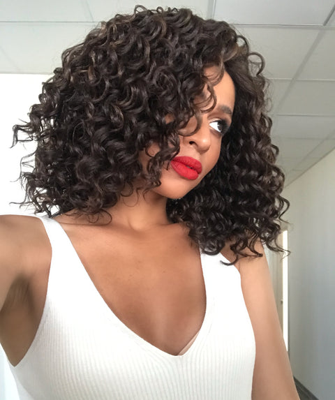 Idla Brown with Caramel Bob Lace Front Wig