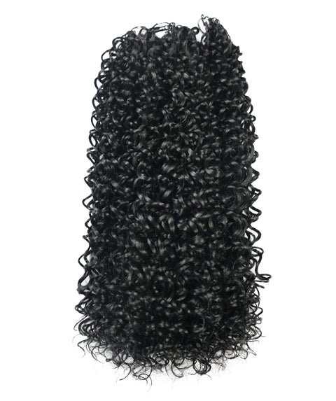 LUXLUXE Water Curl Synthetic Crochet Hair Extensions – Available in 14"  78g 18" 100g & 22" 120g Pre Separated 100 Strands Feather Hairpiece for Natural Bouncy Curls