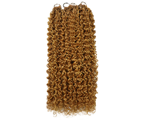 LUXLUXE Water Curl Synthetic Crochet Hair Extensions – Available in 14"  78g 18" 100g & 22" 120g Pre Separated 100 Strands Feather Hairpiece for Natural Bouncy Curls