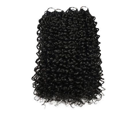 LUXLUXE Water Curl Synthetic Crochet Hair Extensions – Available in 14"  78g 18" 100g & 22" 120g Pre Separated 100 Strands Feather Hairpiece for Natural Bouncy Curls
