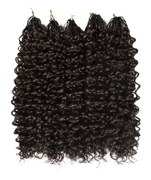 LUXLUXE Water Curl Synthetic Crochet Hair Extensions – Available in 14"  85g 18" 110g & 22" 132g Pre Separated 100 Strands Feather Hairpiece for Natural Bouncy Curls