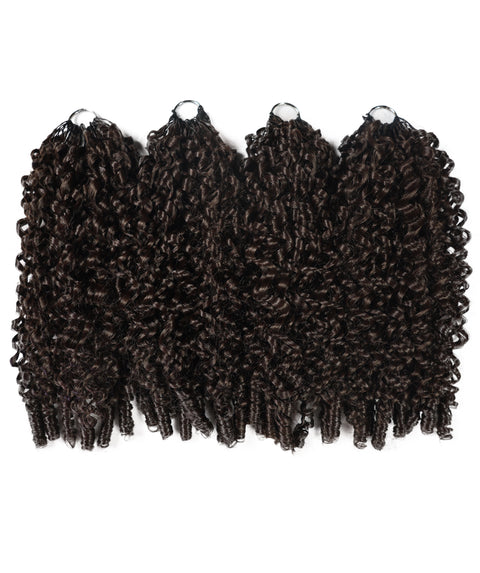 LUXLUXE Burmese Synthetic Crochet Hair Extensions – 14" 85g, 18" 110g, 22" 132g Pre Separated 100 Strands Feather Hairpiece for Soft Curly Protective Styles