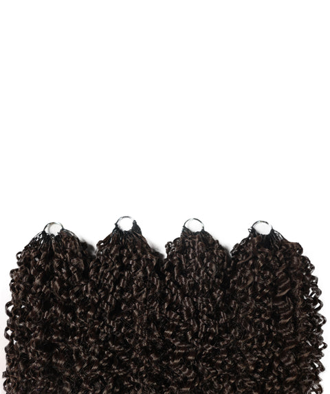 LUXLUXE Burmese Synthetic Crochet Hair Extensions – 14" 85g, 18" 110g, 22" 132g Pre Separated 100 Strands Feather Hairpiece for Soft Curly Protective Styles