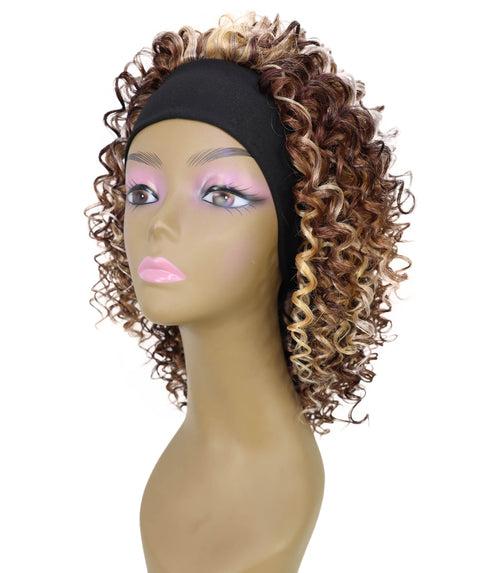 Binta 15.5 in Slip-On Afro-Style Half Wig with Voluminous Curls