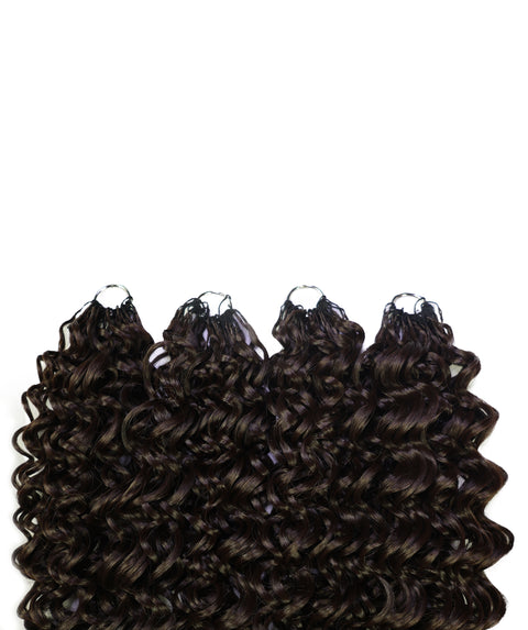 LUXLUXE Hawaiian Synthetic Crochet Hair Extensions – 14" 85g, 18" 110g, 22" 132g  Pre Separated 100 Strands Feather Hairpiece for Curly Protective Styles