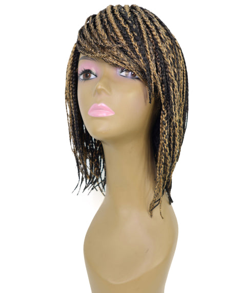 Nikita Women's Elegant Side-Part Short Micro Braided Wig