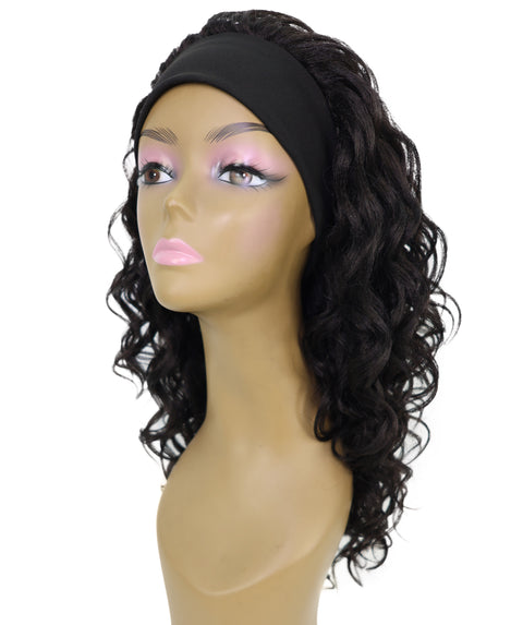 ARIANNA -20 Inch Easy Slip-On Curly Half Wig With Drawstring Natural-Look