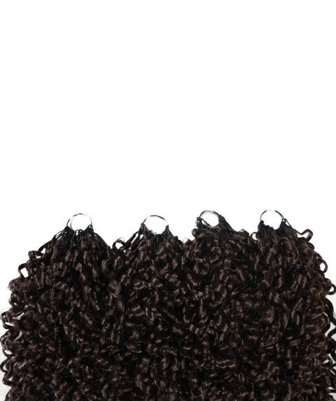 LUXLUXE Burmese Synthetic Crochet Hair Extensions – 14" 85g, 18" 110g, 22" 132g Pre Separated 100 Strands Feather Hairpiece for Soft Curly Protective Styles