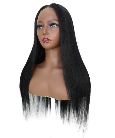 Sefina 28-Inch Straight Human Hair Lace Wig | Pre-Plucked Hairline, Glueless, Soft & Silky for Everyday Wear