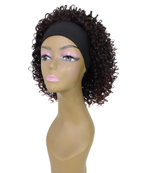 Binta 15.5 in Slip-On Afro-Style Half Wig with Voluminous Curls