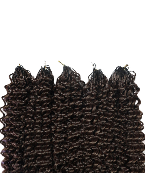 LUXLUXE Water Curl Synthetic Crochet Hair Extensions – Available in 14"  85g 18" 110g & 22" 132g Pre Separated 100 Strands Feather Hairpiece for Natural Bouncy Curls
