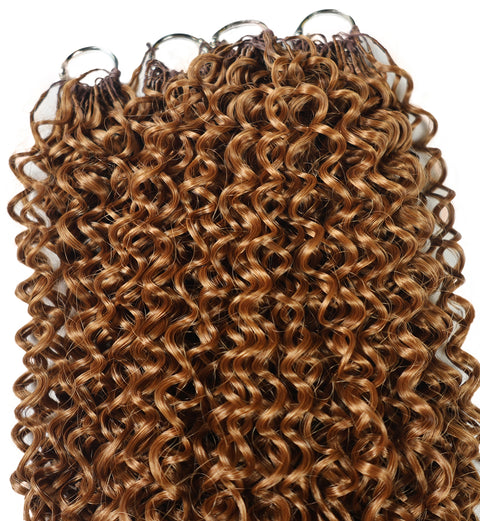 LUXLUXE Water Curl Synthetic Crochet Hair Extensions – Available in 14"  78g 18" 100g & 22" 120g Pre Separated 100 Strands Feather Hairpiece for Natural Bouncy Curls