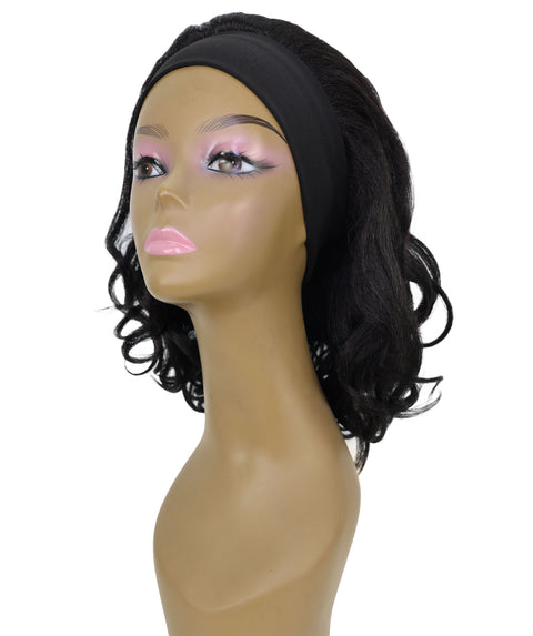 Kailana Shoulder-Length 13 Inch Curly Headband Half Wig for Women