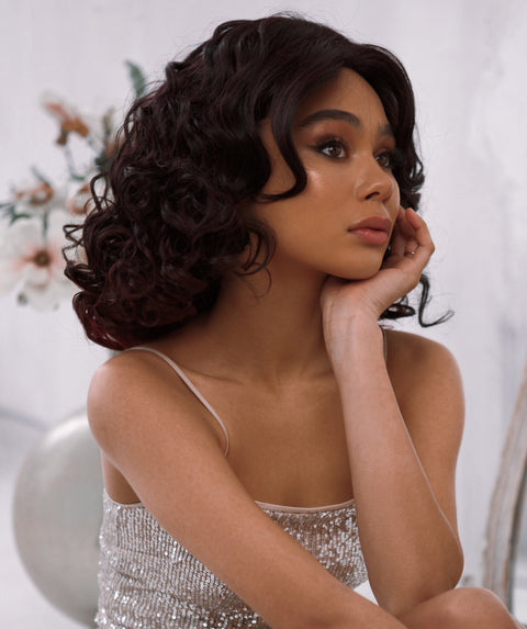 Candace Deep Red Over Medium Red Classic Lace Front Wig