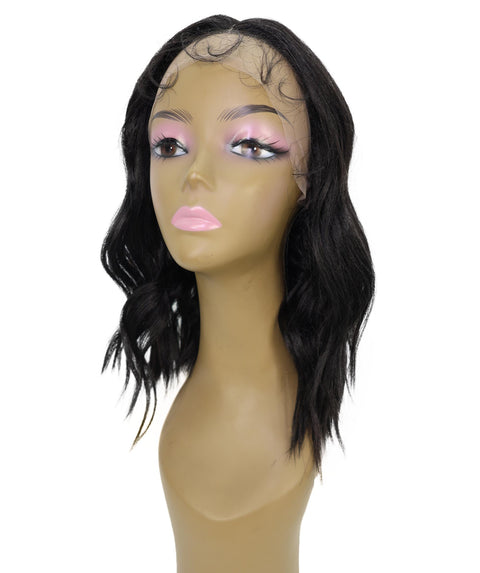 Ginna Mid-Length Wavy 13.5 inch Wig Natural-Looking Waves with Defined Center Part