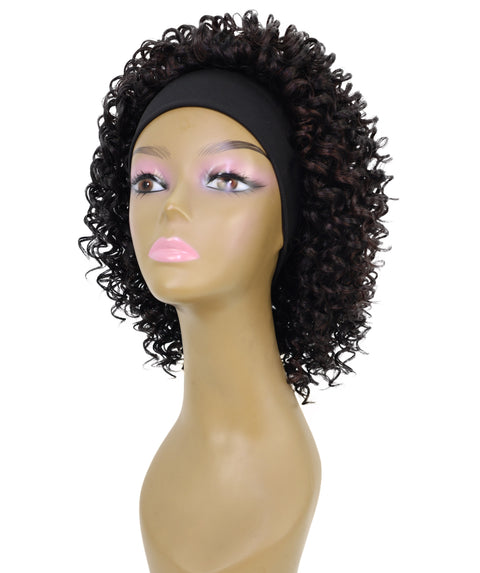 Binta 15.5 in Slip-On Afro-Style Half Wig with Voluminous Curls