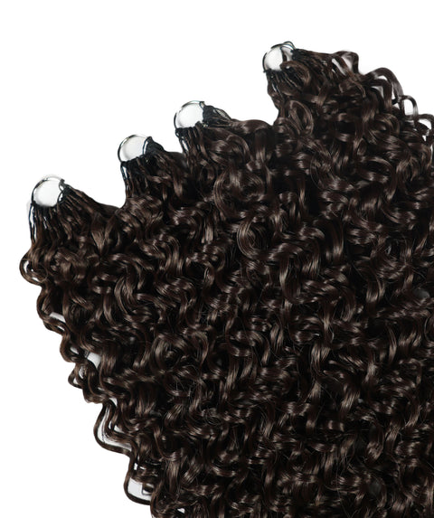 LUXLUXE Hawaiian Synthetic Crochet Hair Extensions – 14" 85g, 18" 110g, 22" 132g  Pre Separated 100 Strands Feather Hairpiece for Curly Protective Styles