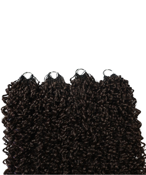 LUXLUXE Burmese Synthetic Crochet Hair Extensions – 14" 85g, 18" 110g, 22" 132g Pre Separated 100 Strands Feather Hairpiece for Soft Curly Protective Styles