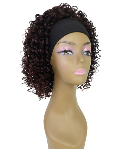 Binta 15.5 in Slip-On Afro-Style Half Wig with Voluminous Curls