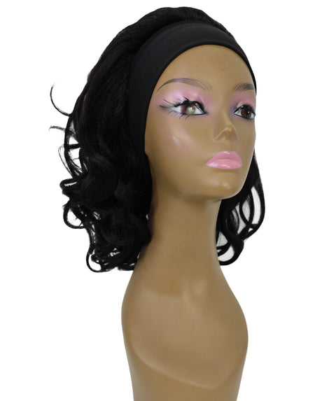 Kailana Shoulder-Length 13 Inch Curly Headband Half Wig for Women