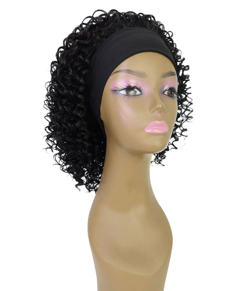 Binta 15.5 in Slip-On Afro-Style Half Wig with Voluminous Curls