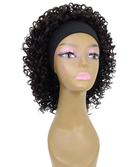 Binta 15.5 in Slip-On Afro-Style Half Wig with Voluminous Curls