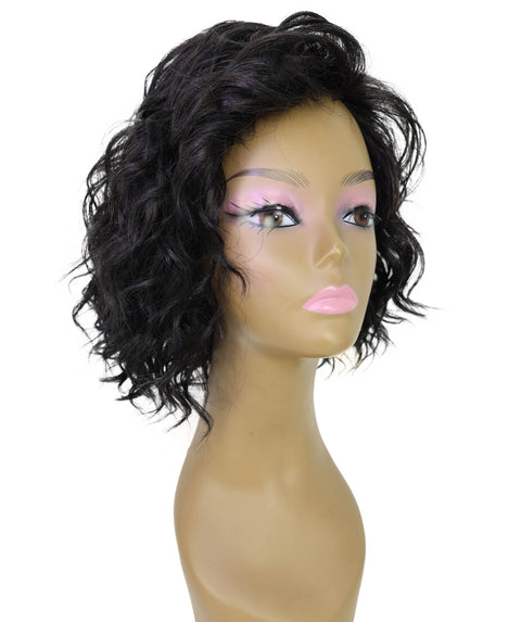 Esela Shoulder-Length Soft Flowing Waves with Natural Volume Human Hair Blend Wig