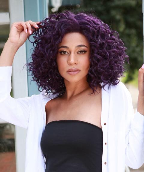 Oya Violet Blend Angled Bob Lace Front Wig