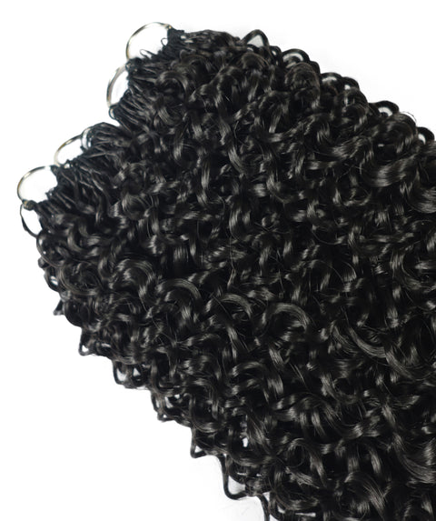 LUXLUXE Water Curl Synthetic Crochet Hair Extensions – Available in 14"  78g 18" 100g & 22" 120g Pre Separated 100 Strands Feather Hairpiece for Natural Bouncy Curls